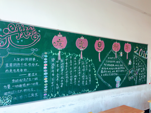 現(xiàn)外象湖校區(qū)開展“慶元旦、迎新年”黑板報評比活動
