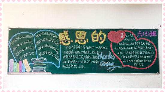 南昌現(xiàn)代外國語學(xué)校（象湖校區(qū)）開展“與愛同行，學(xué)會感恩”主題教育月活動--黑板報比賽