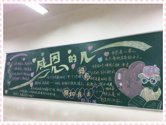 南昌現(xiàn)代外國語學(xué)校（象湖校區(qū)）開展“與愛同行，學(xué)會感恩”主題教育月活動--黑板報比賽